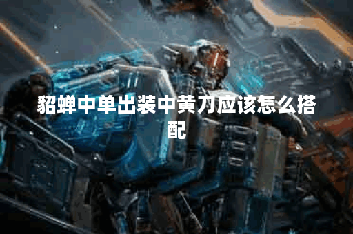 貂蝉中单出装中黄刀应该怎么搭配？黄刀在中单貂蝉的出装中如何选择？