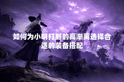 如何为小明打野的高渐离选择合适的装备搭配？