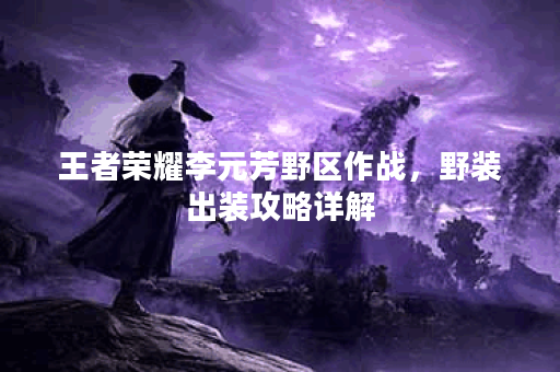 王者荣耀李元芳野区作战，野装出装攻略详解